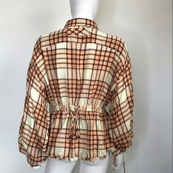 Free People Pacific Dawn Plaid Top - Picture 5 of 5